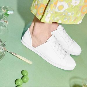 Freda Salvador Eda D’Orsay Sneaker, 7.5 white calf leather